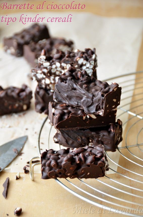 Barrette al cioccolato tipo kinder cereali