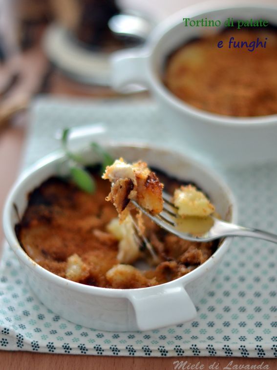 Tortino di patate e funghi