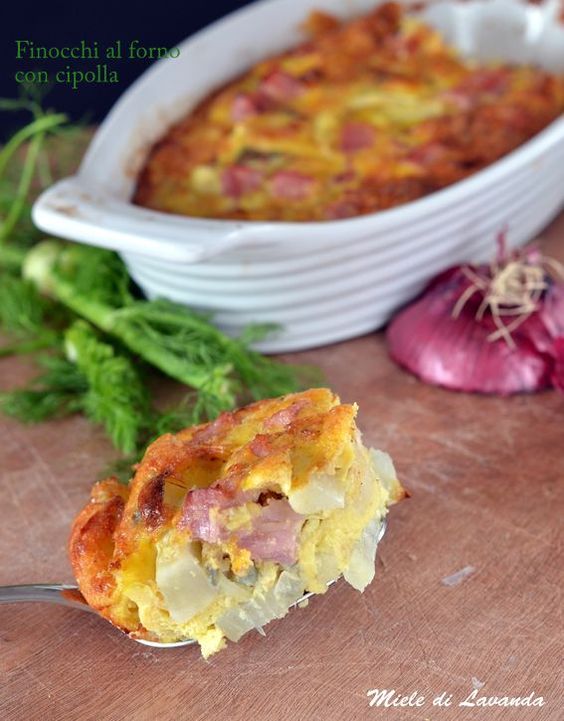 Finocchi al forno con cipolla