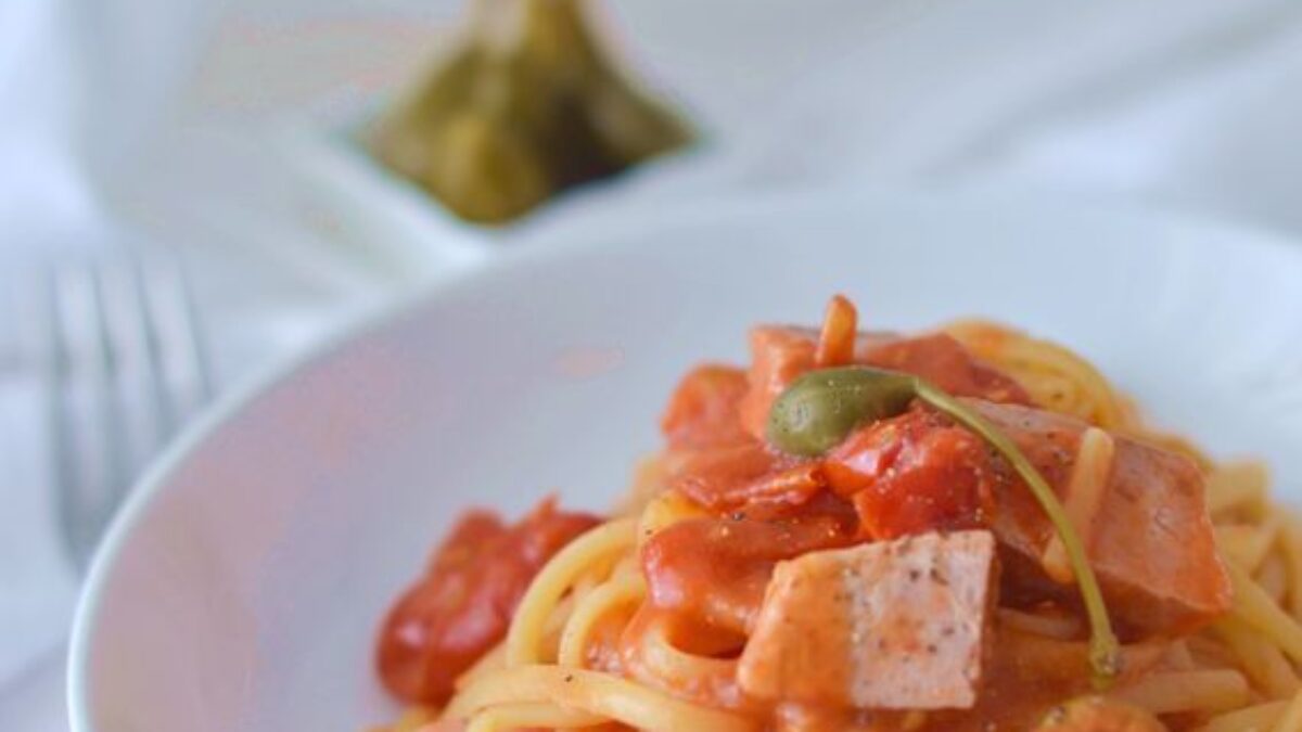 Linguine Con Pomodorino Tonno Fresco Olive E Capperi