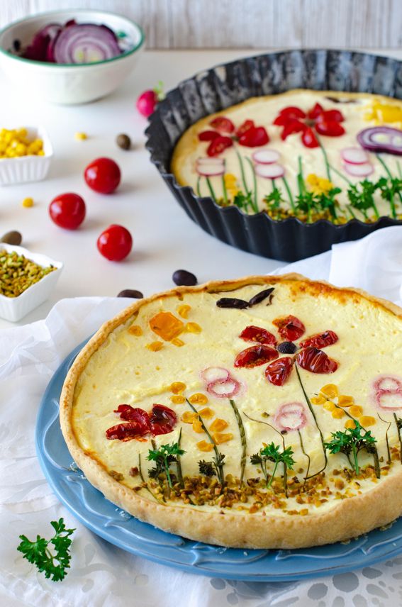 Quiche salata primavera con ricotta ed ortaggi di stagione