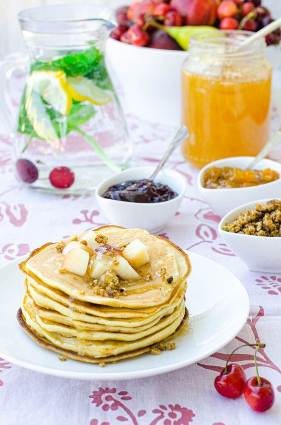 Pancake senza burro con lievito naturale o pasta madre