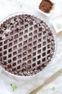 Crostata di pasta frolla senza burro con ripieno di ricotta e cioccolato