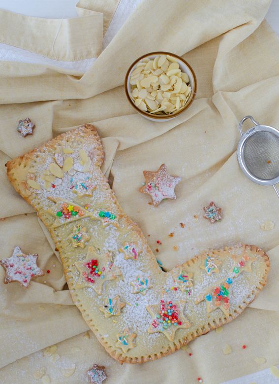 Calza della befana di pasta frolla senza lattosio