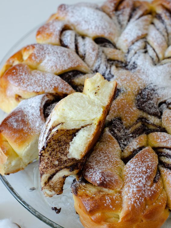 Stella di Pan brioche con crema alla nocciola senza burro